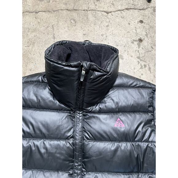 Nike ACG Outer Layer 3 Size L Womens Black 3/4 Zip Down Packable Puffer 800 Fill - Picture 3 of 15